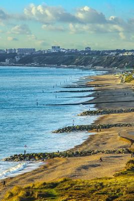 Read Online Arial View of Southbourne Beach in Dorset, England: Blank 150 Page Lined Journal for Your Thoughts, Ideas, and Inspiration -  file in PDF