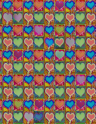 Download Daily Planner Journal: 365   Days Bullet Journaling Blank Notebook with Sections for Date, Time, Notes, Lists & Doodles! 8.5 X 11 Size, 380 Pages   Calendars Multi Heart Pattern Cover -  | ePub