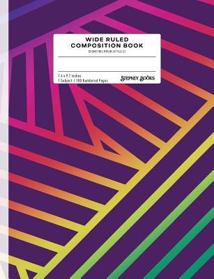 Read Wide Ruled Composition Book: Geometric Prism (Style C), Numbered Pages - Stepney Books file in PDF