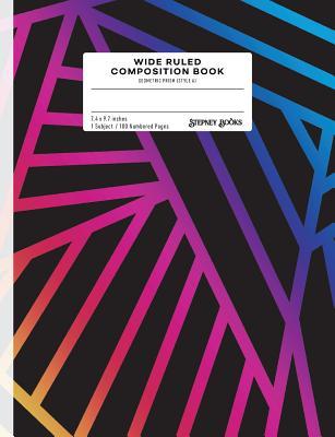 Read Wide Ruled Composition Book: Geometric Prism (Style A), Numbered Pages - Stepney Books file in ePub