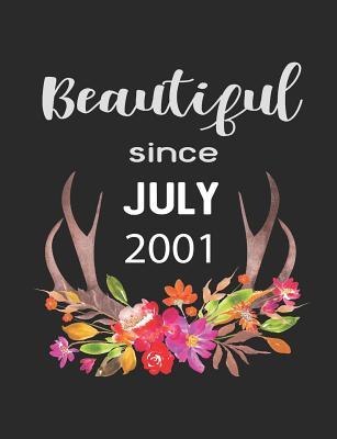 Download Beautiful Since July 2001: 7.44 x 9.69 100 pages 50 sheets Composition Notebook College Ruled Book - Family Cutey file in PDF