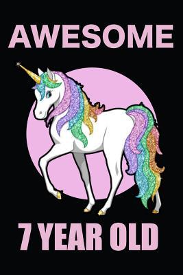 Read Online Awesome 7 Year Old Rainbow Unicorn: Blank Lined Journal, Notebook, Diary, Planner Happy 7th Birthday 7 Year Old Gift For Girls - Purr Corp Publishing | ePub