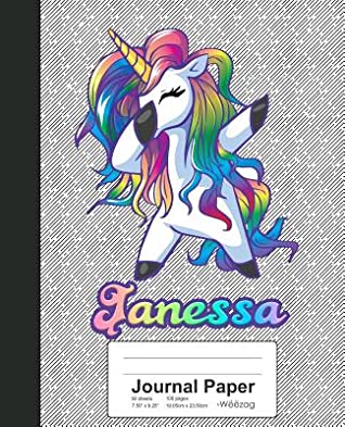 Read Journal Paper: JANESSA Unicorn Rainbow Notebook -  file in PDF