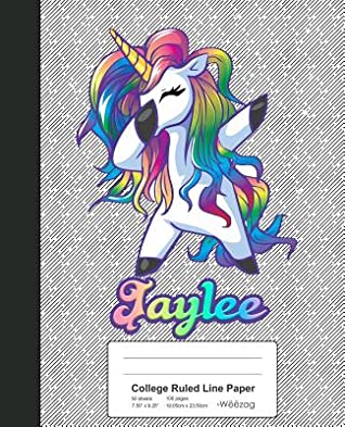 Download College Ruled Line Paper: JAYLEE Unicorn Rainbow Notebook -  | ePub