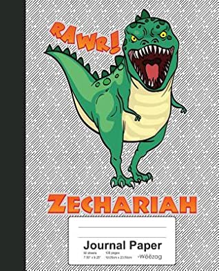 Download Journal Paper: ZECHARIAH Dinosaur Rawr T-Rex Notebook -  | PDF