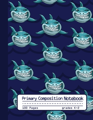 Read Online Primary Composition Notebook: Cool Shark Notebook with Handwriting Practice Paper for Boys in Kindergarten, First and Second Grade, 100 Blank Writing Pages with Dotted Midline for Elementary School Students -  | ePub